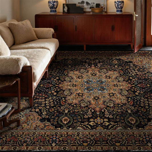 Persian-inspired Bohemian Foldable Carpet - 95" x 119" - image 0