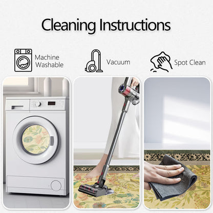 Country Floral & Bird Non-Slip Area Rug - image 7