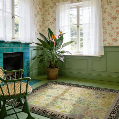 Country Floral & Bird Non-Slip Area Rug - image 3