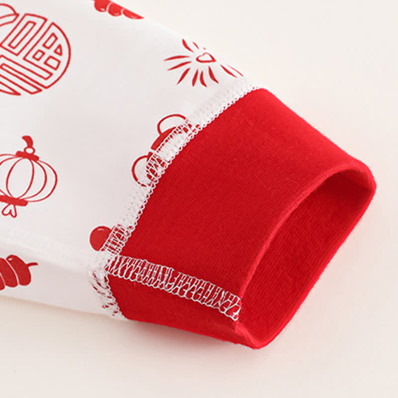 Auspicious Pattern Cotton Kids Loungewear Set - image 5