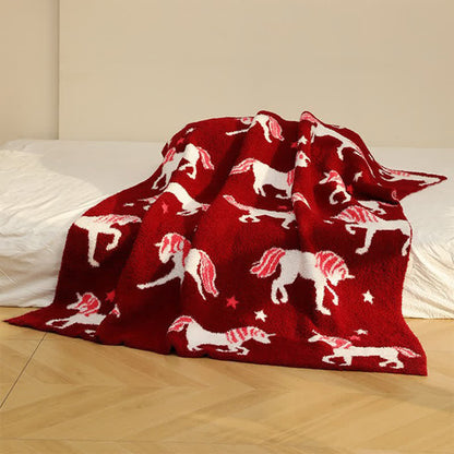 Ultra-Soft Unicorn Yarn Throw Blanket - image 2