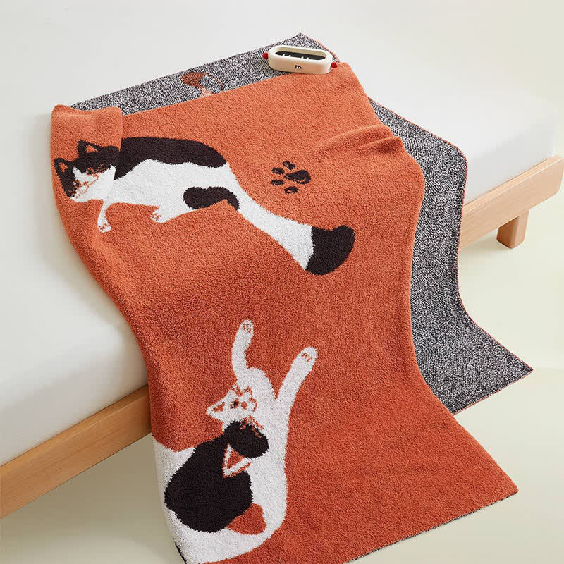 Playful Cats Knit Fleece Throw Blanket - image 4
