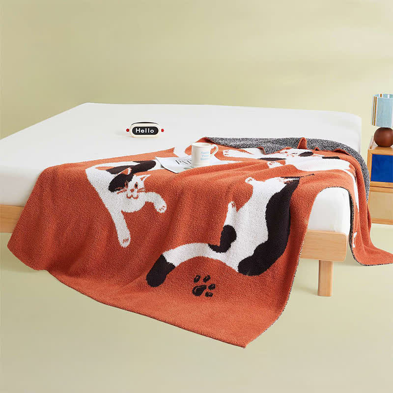 Playful Cats Knit Fleece Throw Blanket - image 3