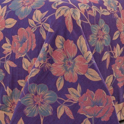 Purple Floral Double Gauze Cotton Bedding Set(4PCS) - image 3