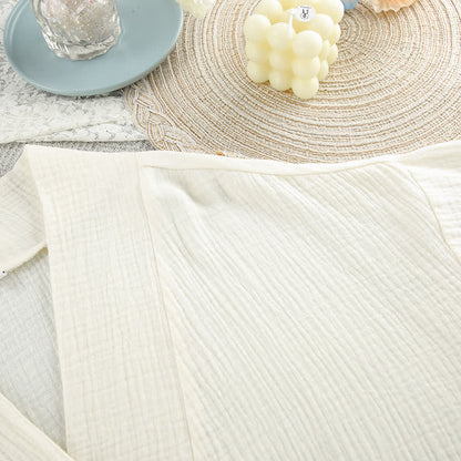 Beige Pure Cotton Kimono Robe - image 10