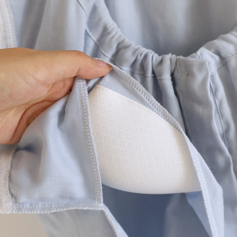 Solid Cotton Lace Trim Tank Pajamas - image 16