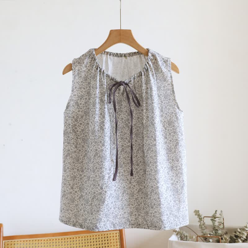 Ditsy Floral Cotton Tank & Shorts Pajama Set - image 20