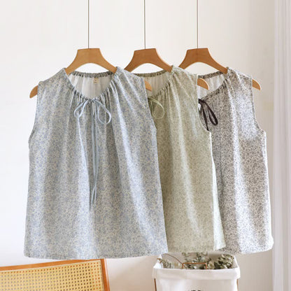 Ditsy Floral Cotton Tank & Shorts Pajama Set - image 3