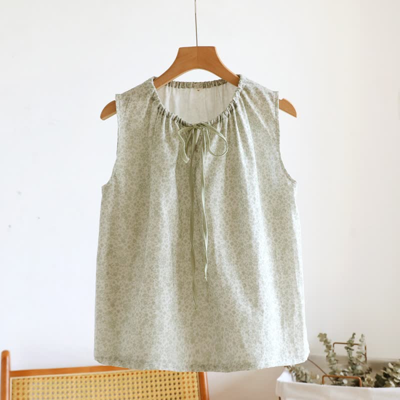 Ditsy Floral Cotton Tank & Shorts Pajama Set - image 17