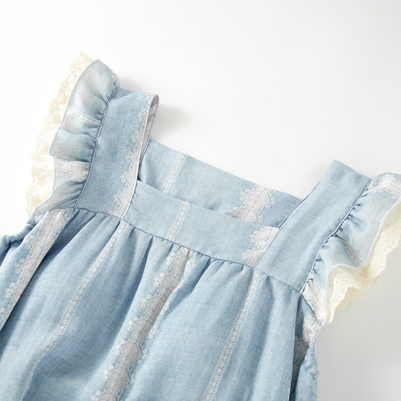 Bamboo Fiber Blue Vertical Pattern Loungewear - image 7