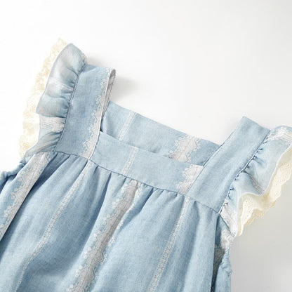 Bamboo Fiber Blue Vertical Pattern Loungewear - image 7