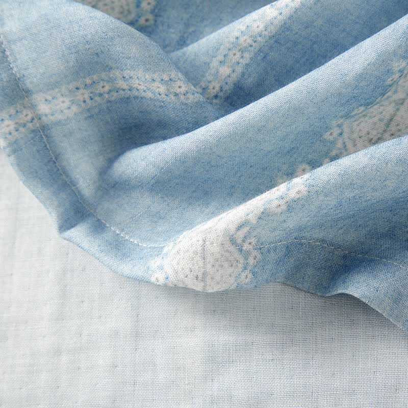 Bamboo Fiber Blue Vertical Pattern Loungewear - image 12