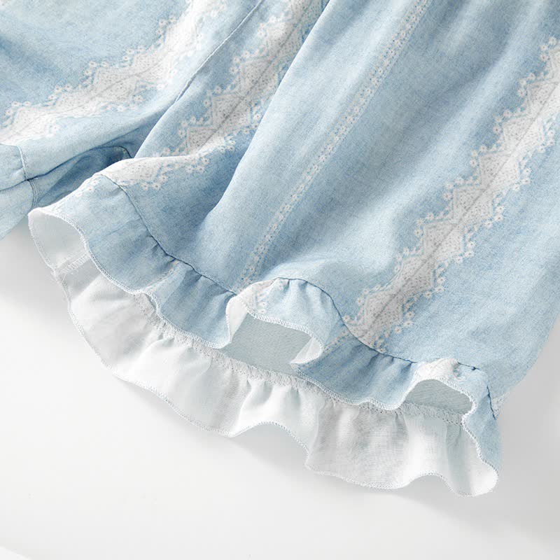 Bamboo Fiber Blue Vertical Pattern Loungewear - image 10