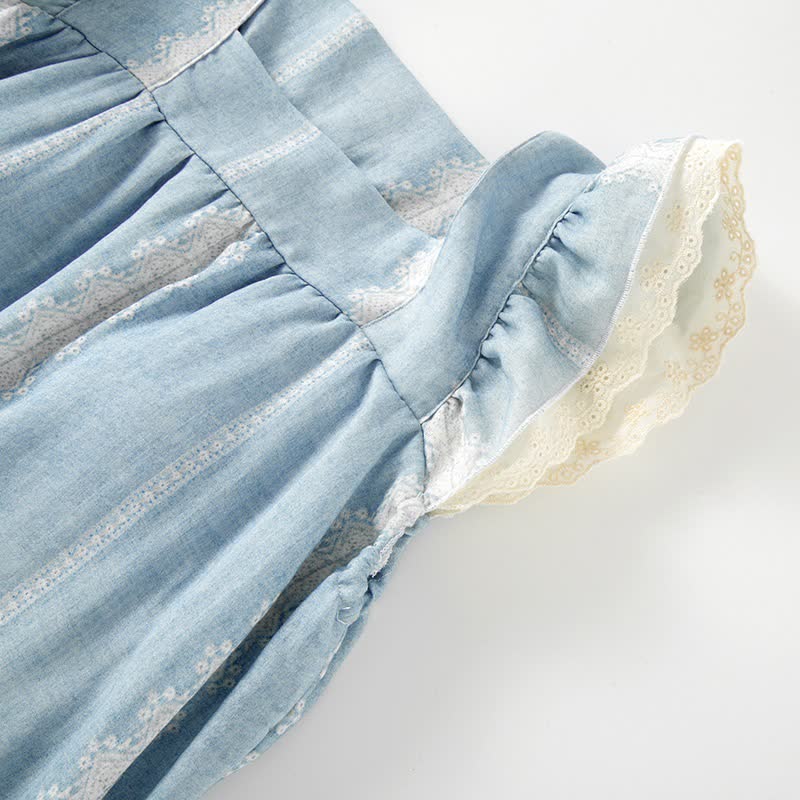 Bamboo Fiber Blue Vertical Pattern Loungewear - image 8