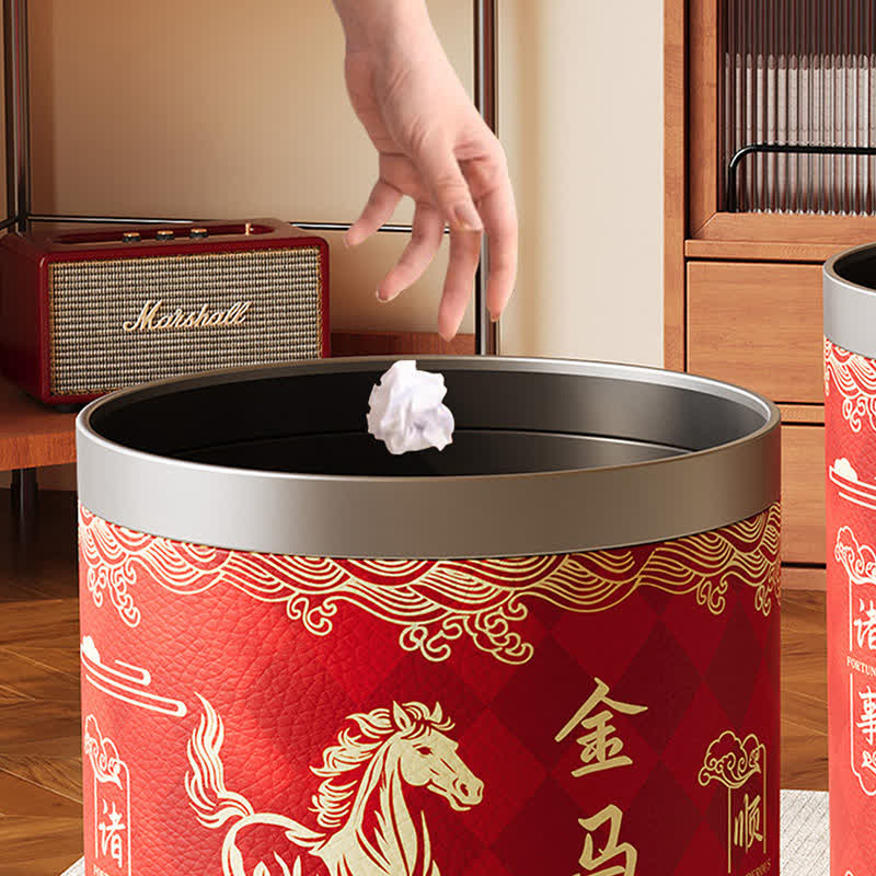 Oriental Heritage Galloping Horse Waste Bin - image 2