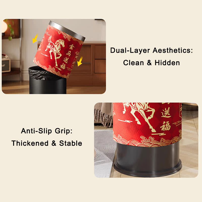 Oriental Heritage Galloping Horse Waste Bin - image 4