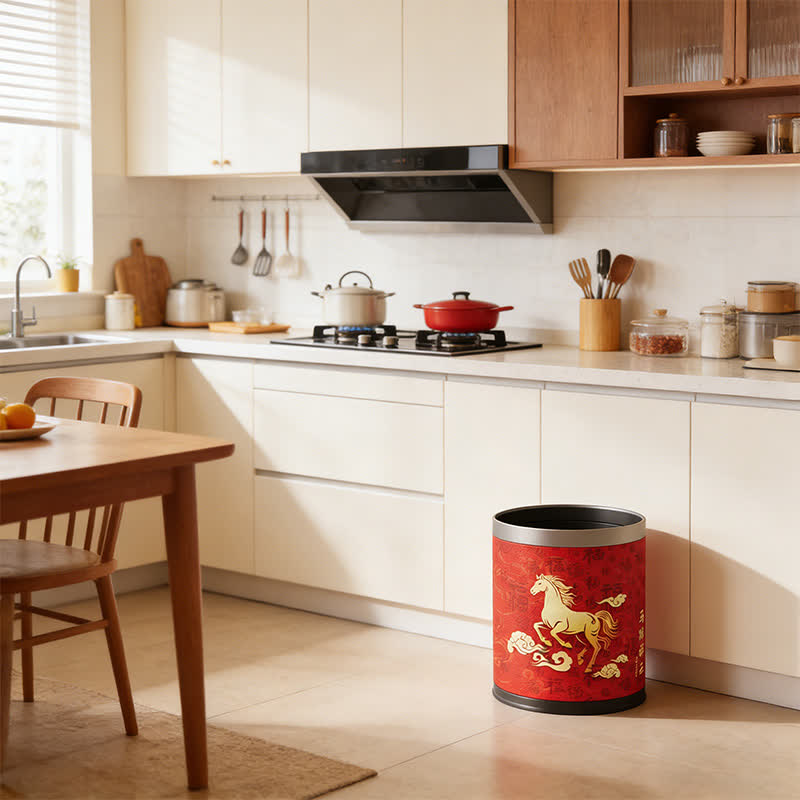 Artisan Leather Equestrian Waste Bin - image 2