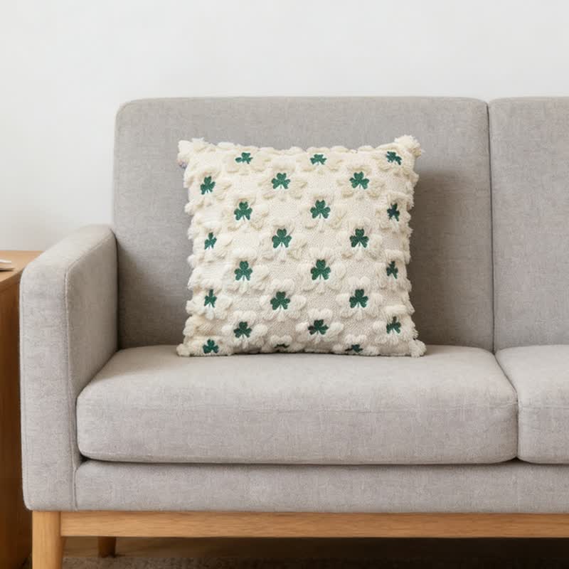 Shamrock Embroidered Throw Pillow Cover - image 7
