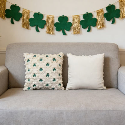 Shamrock Embroidered Throw Pillow Cover - image 6