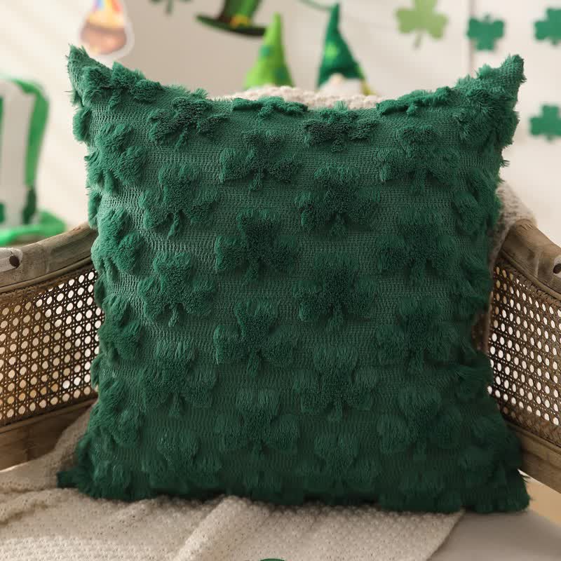 Solid Shamrock Jacquard Throw Pillow Cover(2PCS) - image 3