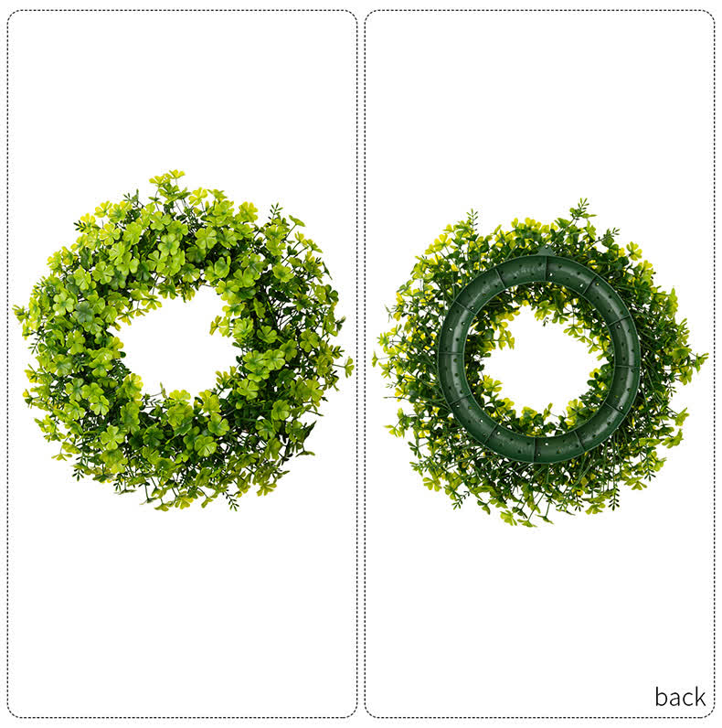 St. Patrick's Day Artificial Four-Leaf Clover Wreath - image 8