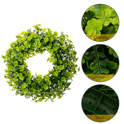 St. Patrick's Day Artificial Four-Leaf Clover Wreath - image 7