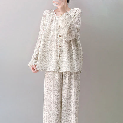 Sunflower Double Gauze Cotton Pajama Set - image 2