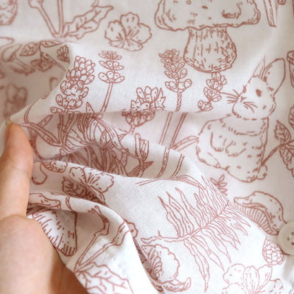 Jungle Mushroom & Bunny Cotton Gauze Pajamas - image 13
