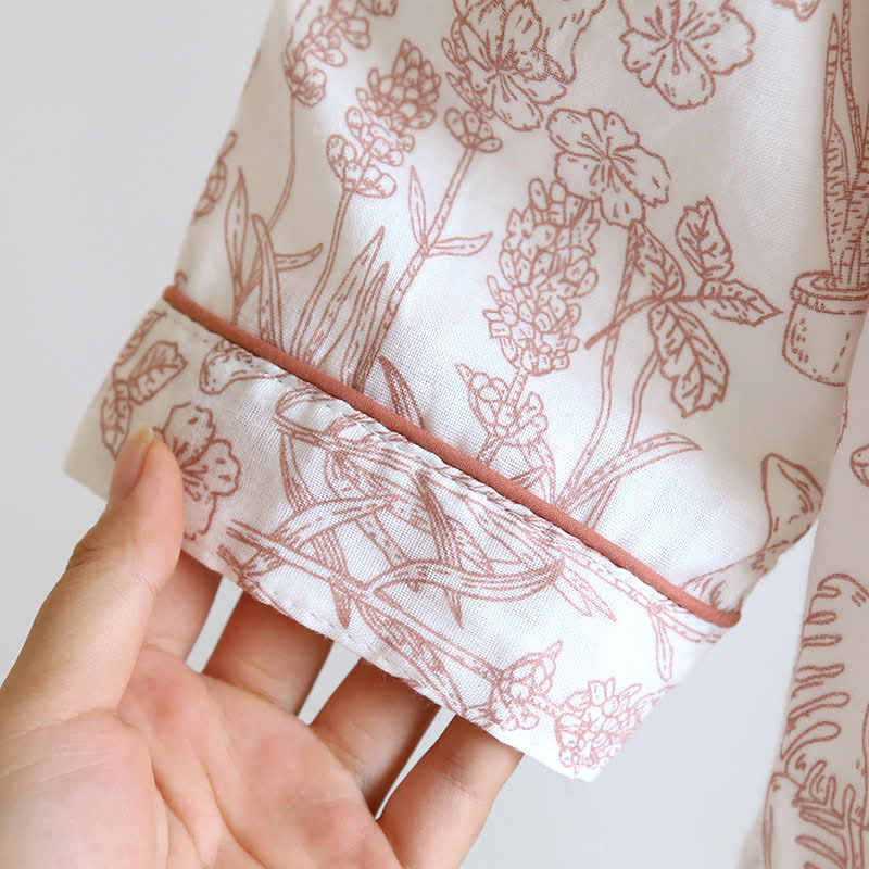 Jungle Mushroom & Bunny Cotton Gauze Pajamas - image 9