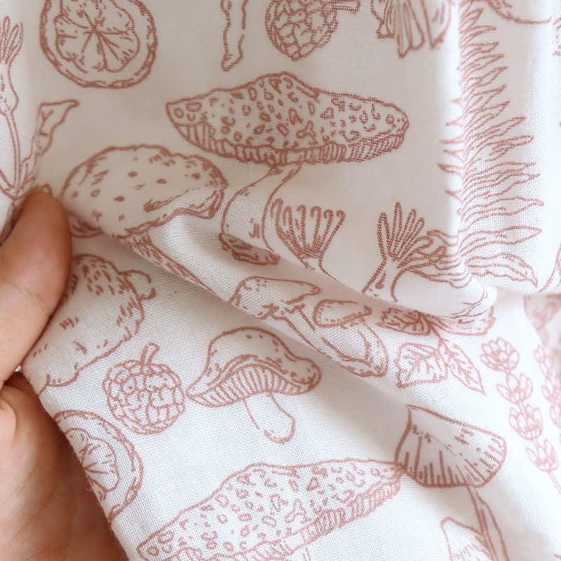 Jungle Mushroom & Bunny Cotton Gauze Pajamas - image 12