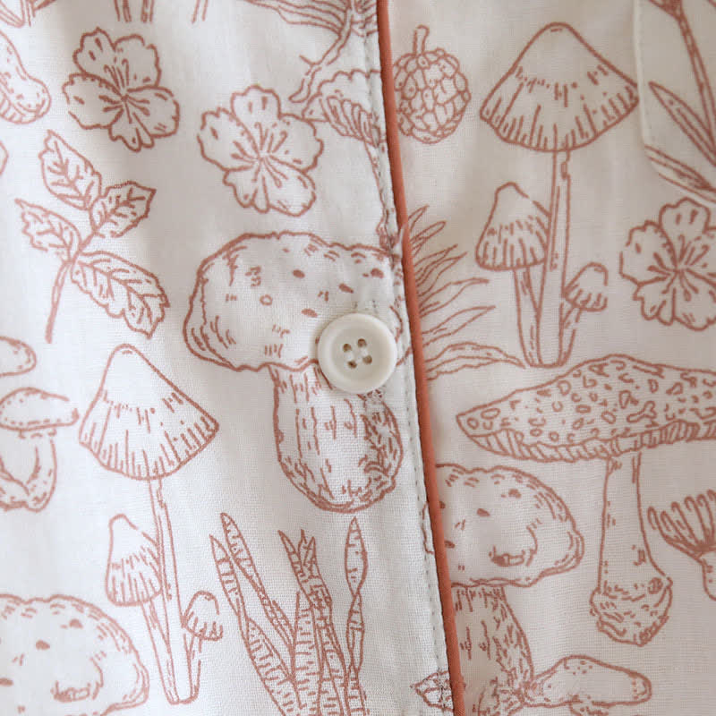 Jungle Mushroom & Bunny Cotton Gauze Pajamas - image 7