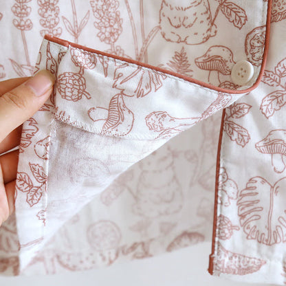 Jungle Mushroom & Bunny Cotton Gauze Pajamas - image 8
