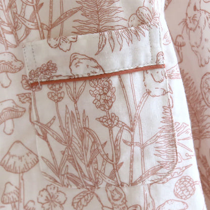 Jungle Mushroom & Bunny Cotton Gauze Pajamas - image 5