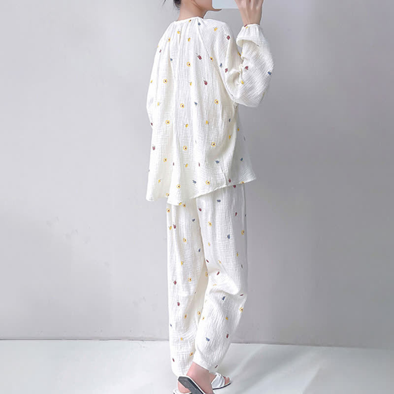 Ditsy Floral Double Gauze Cotton Loungewear Set - image 3