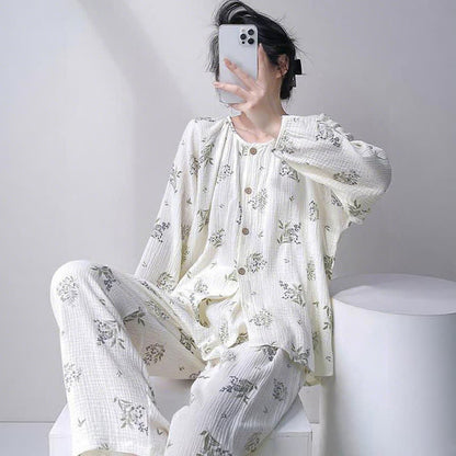 Leaf Double Gauze Cotton Loungewear Set - image 2