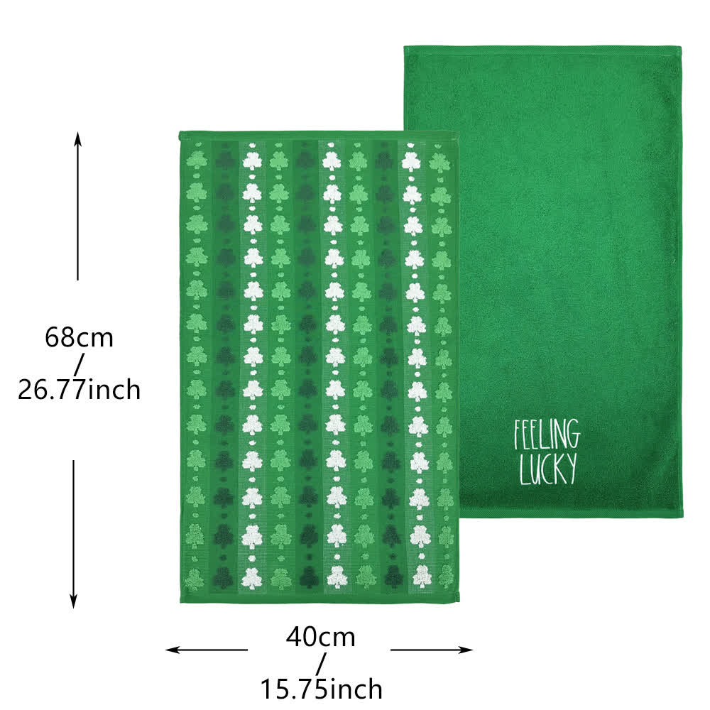 Four-Leaf Clover Inspired Cotton Hand Towel(2PCS) - image 8