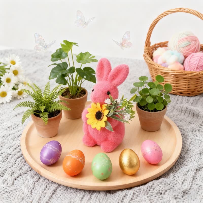 Ownkoti Easter Bunny Flocked Tabletop Decor - image 9