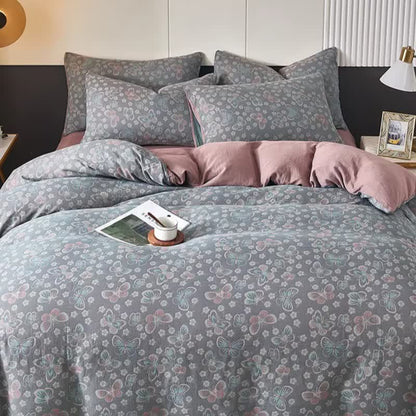 Butterfly & Floral Cotton Double Gauze Bedding - image 1