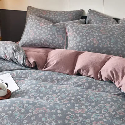 Butterfly & Floral Cotton Double Gauze Bedding - image 3