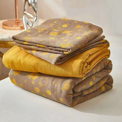 Yellow Daisy Cotton Double Gauze Bedding - image 4