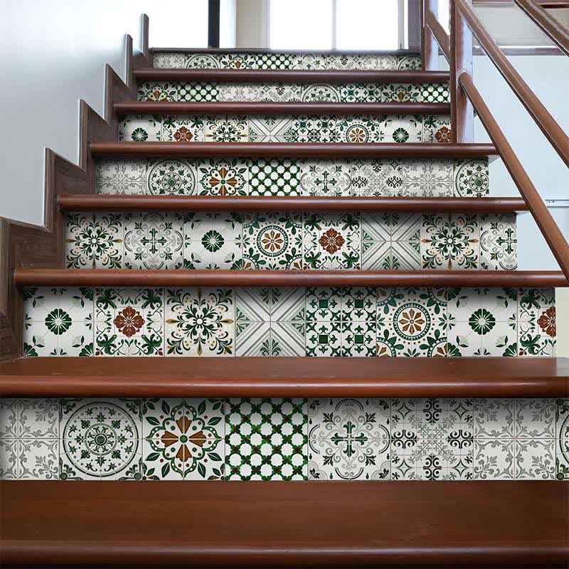 Green & White Peel and Stick Wall Sticker (24PCS) - image 4