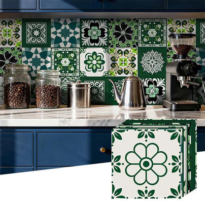 Retro Floral Peel and Stick Wall Sticker (24PCS) - image 6