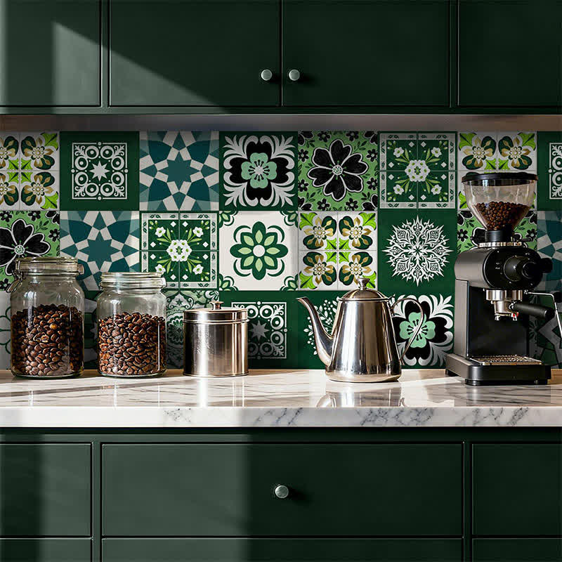 Retro Floral Peel and Stick Wall Sticker (24PCS) - image 1