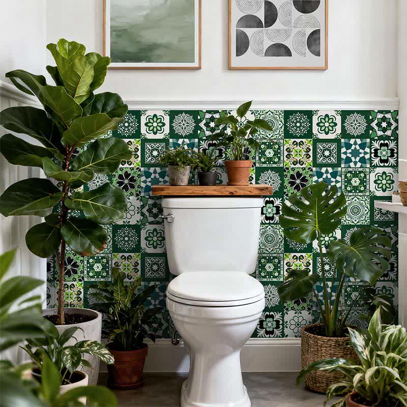 Retro Floral Peel and Stick Wall Sticker (24PCS) - image 4