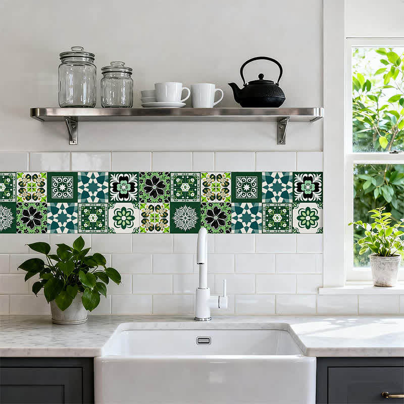 Retro Floral Peel and Stick Wall Sticker (24PCS) - image 5