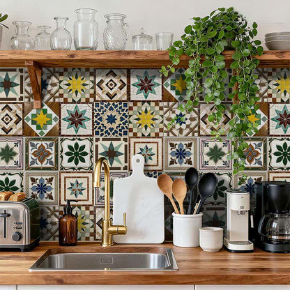 Vintage Peel and Stick Wall Sticker (24PCS) - image 1