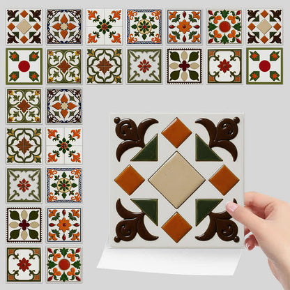 Orange & Green Peel and Stick Wall Sticker (24PCS) - image 7