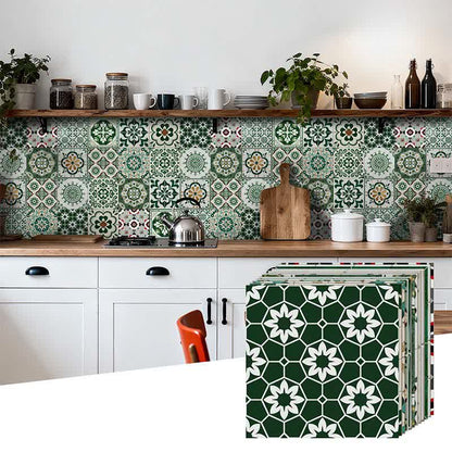 Boho Green Peel and Stick Wall Sticker (24PCS) - image 6