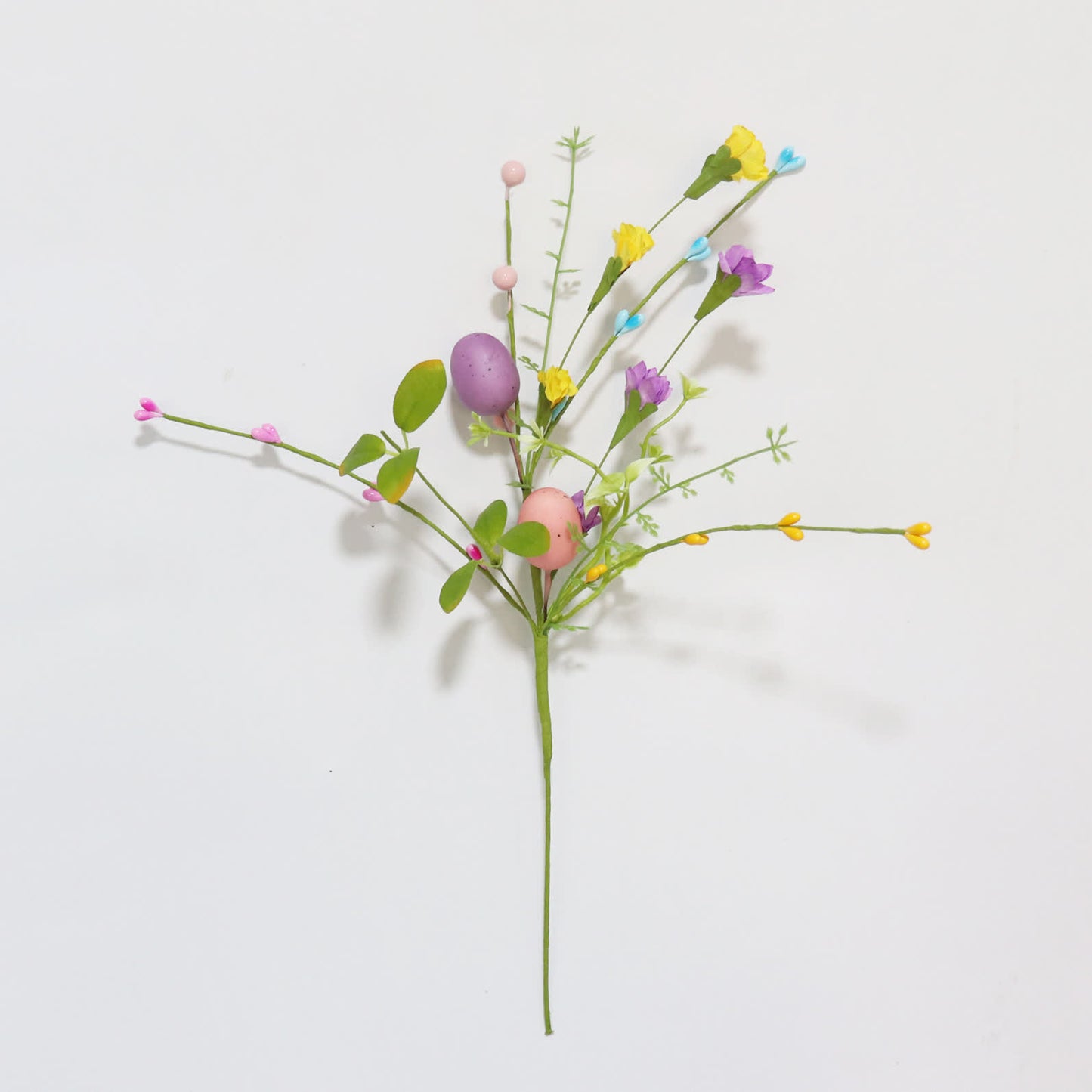 Easter Egg Branch with Green Leaves & Blossoms - 20PCS - 14" - image 5