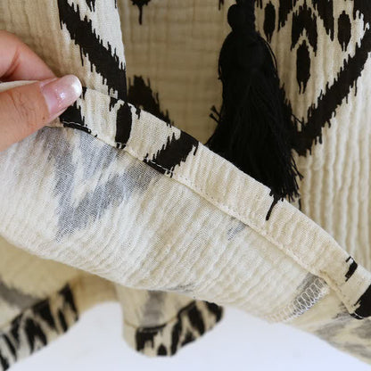 Boho Cotton Gauze Flutter Sleeve Pajama Set - image 8
